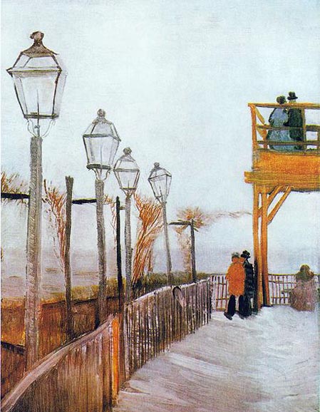 Terrace and Observation Deck at the-Moulin de Blute-Fin, Montmartre: 1886
